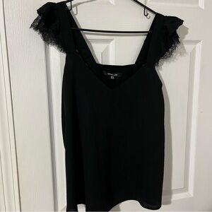 Sugarlips Black Ruffle Sleeve Blouse